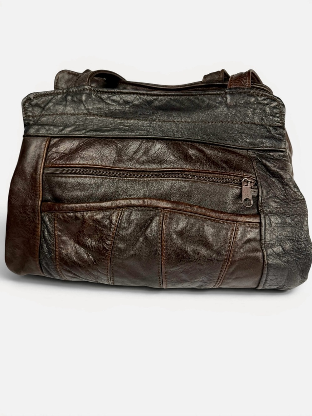 Vintage Genuine Leather Tote Bag Brown Slouchy Made in‎ Mexico